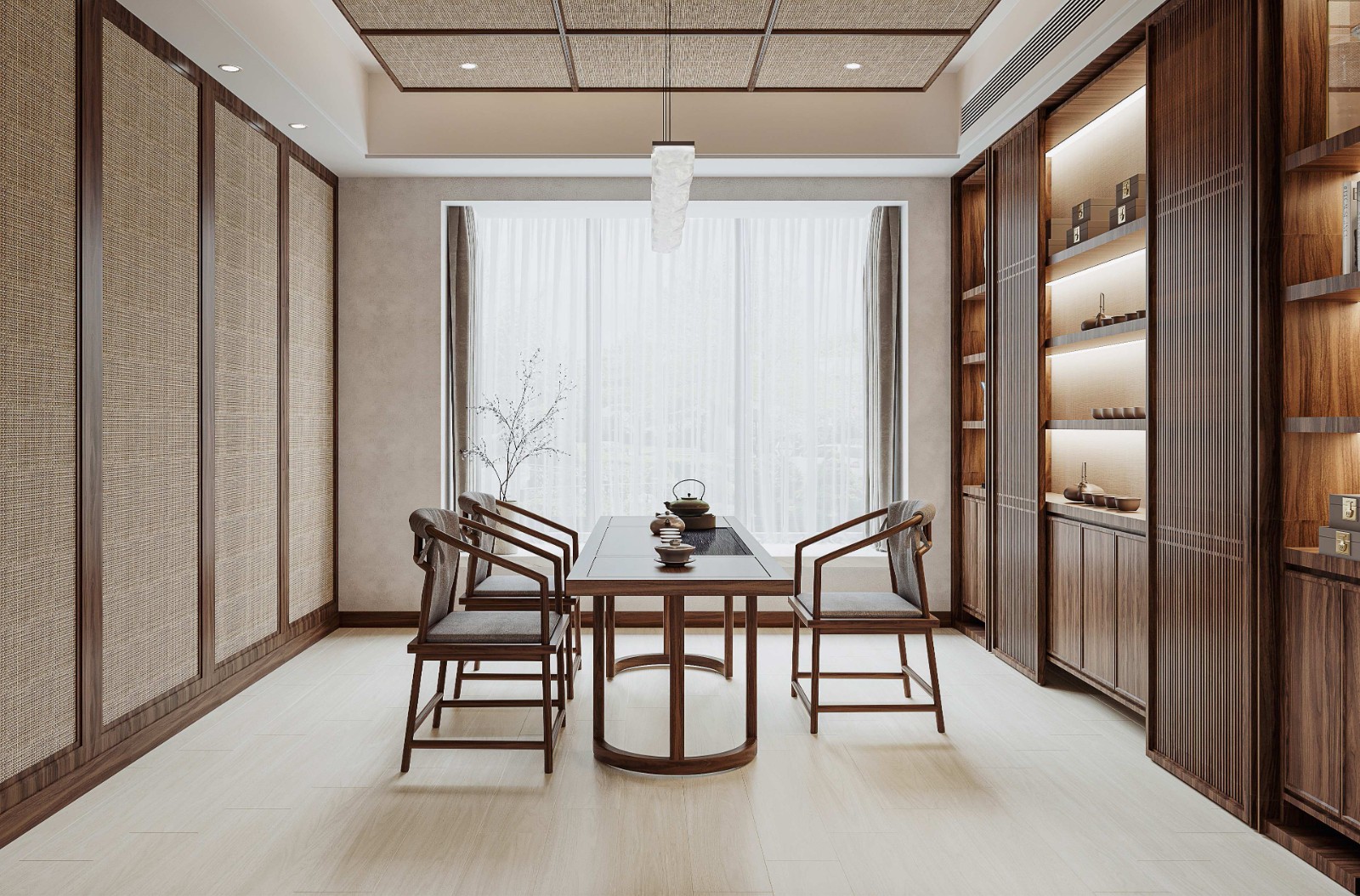 QPX210006茶室地铺角度图-新中式风格 PS